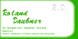 roland daubner business card